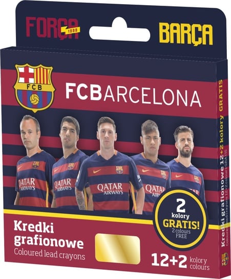 Astra, kredki grafionowe, FC Barcelona, 14 kolorów, Astra