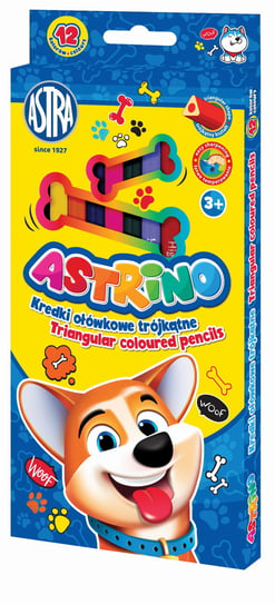 Astra, Kredki ołówkowe Astrino trójkątne 12 kolorów Astra