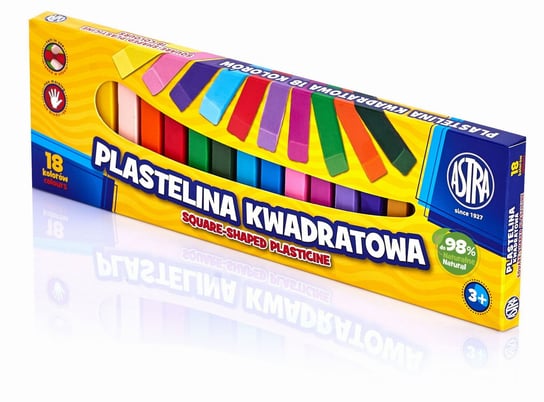Astra, Plastelina kwadratowa 18 kolorów Astra