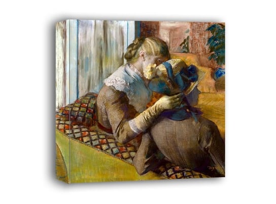 At the Milliners,1881, Edgar Degas - obraz na płótnie 85x85 cm Galeria Plakatu