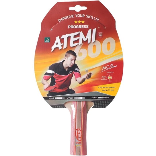 Atemi 600 - Rakietka do tenisa stołowego , rączka anatomiczna Atemi