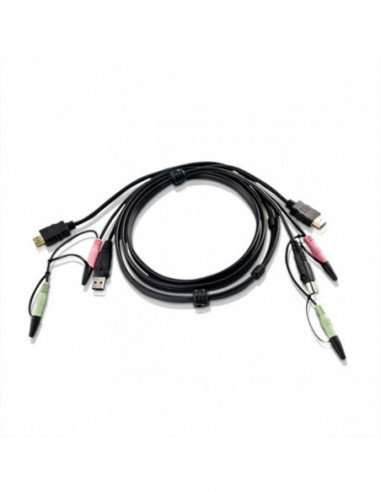 ATEN 2L-7D02UH Kabel połączeniowy KVM HDMI, USB 2.0 , czarny, 1,8 m Aten