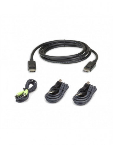 ATEN 2L-7D03UDPX4 Zestaw bezpiecznych przewodów KVM USB DisplayPort 3m Aten