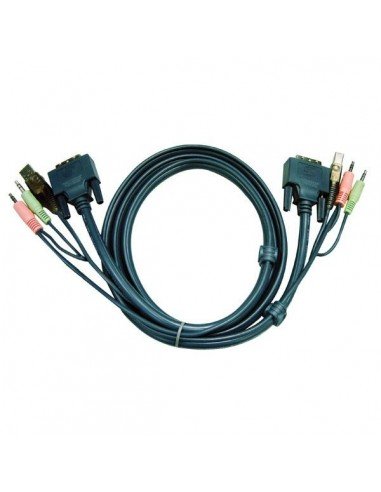 ATEN Kabel USB DVI-D Single Link KVM 1.8m 2L-7D02U Aten