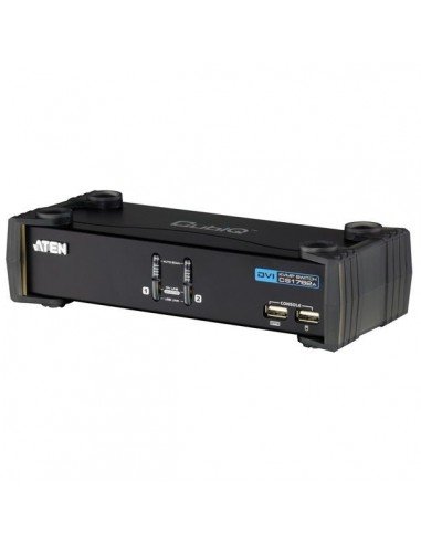 ATEN Switch KVM USB/DVI 2-Portowy z Audio &amp; HUB USB 2.0 (zawiera kable KVM) CS1762A-AT-G Aten