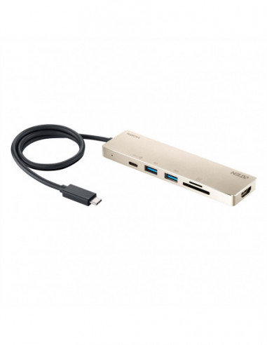 ATEN UH3239 USB C Multiport Mini Dockingstation met Power Passthrough Aten