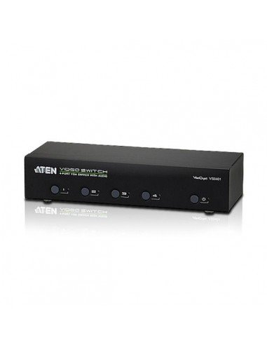 ATEN Video Splitter VGA z obsługą audio + RS-232 4-portowy VS0401 Aten