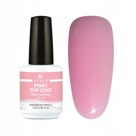 Atica Pinky Top Coat, 15 ml Atica