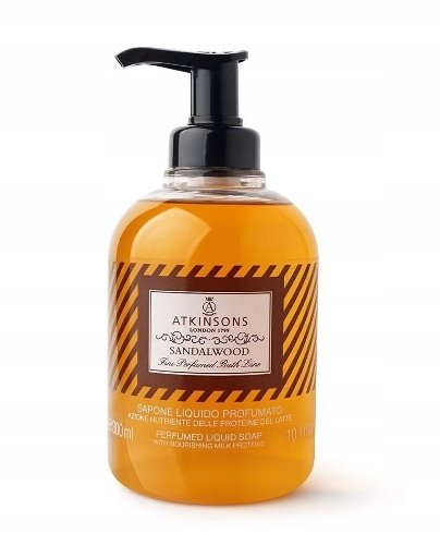 Atkinsons, Sandalwood sapone, Perfumowane mydło do rąk drzewo sandałowe, 300ml Atkinsons