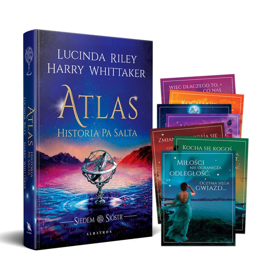 Atlas. Historia Pa Salta + karty kolekcjonerskie Riley Lucinda