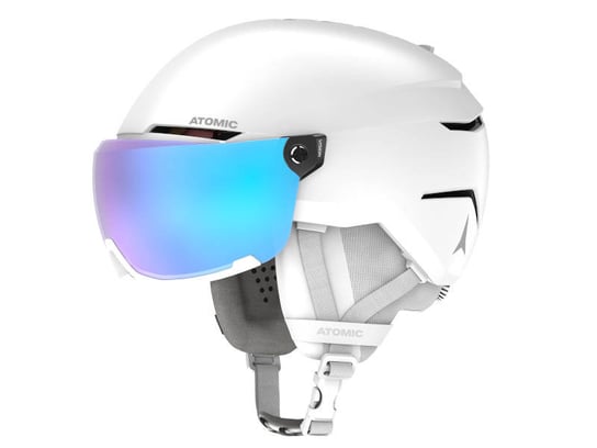 ATOMIC, Kask narciarski Z Przyłbicą Szybą, Savor Visor Stereo 2021, Biały, Rozmiar M (55-59 cm) ATOMIC