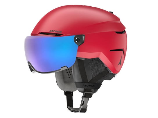ATOMIC, Kask narciarski z przyłbicą szybą, Savor Visor Stereo 2021, czerwony, rozmiar L (59-63 cm) ATOMIC