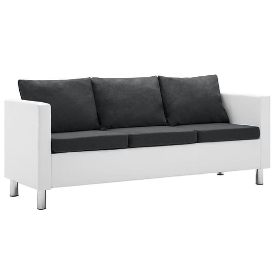 Atrakcyjna 3-osobowa sofa ELIOR Karlo 3Q, biało-ciemnoszara, 61x62x170 cm Elior
