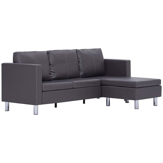 Atrakcyjna sofa z szezlongiem ELIOR Karlo 4Q, szara, 77x122x188 cm Elior