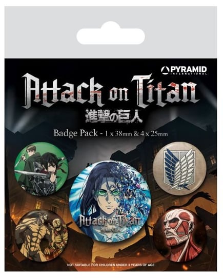 Attack On Titan S4 - Przypinki Atak Tytanów