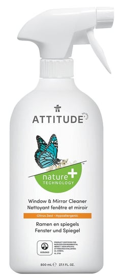 Attitude Naturalny Płyn do mycia okien, szkła i lustra 800 ml Attitude