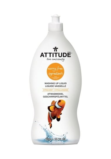 Attitude, Płyn do mycia naczyń, Skórka Cytrynowa, 700 ml Attitude