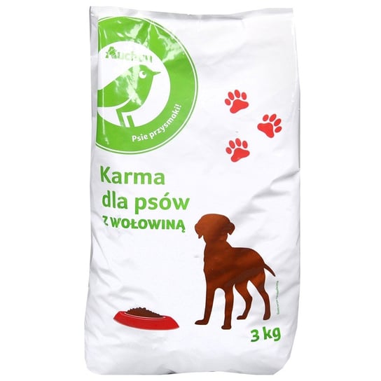 Auchan - Karma Dla Psów Dorosłych Wołowina 3 Kg Auchan