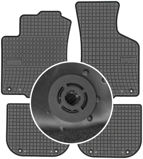 Audi A3 I 8L Hatchback od 1996-2003r. Dywaniki gumowe FROGUM 0732 + mocowania MAX-DYWANIK Frogum