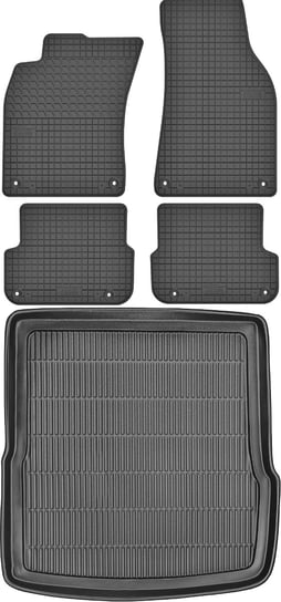 Audi A6 C6 Sedan / Kombi od 2006-2011r. Bagażnik MAX-DYWANIK 910113 + Dywaniki MOTOHOBBY 141108 Max-Dywanik