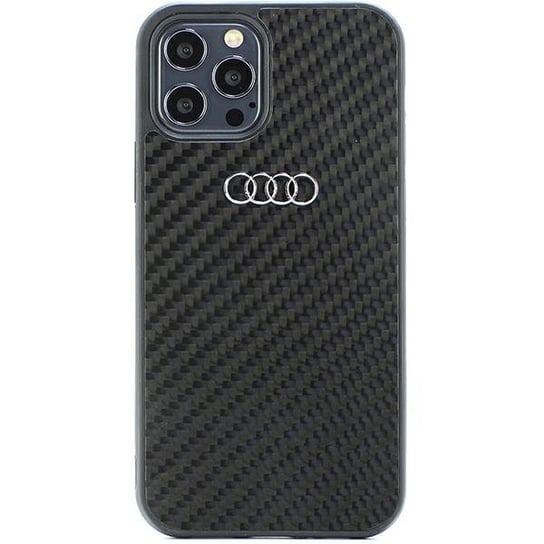 Audi Carbon Fiber etui obudowa do iPhone 12/12 Pro 6.1" czarny/black hardcase AU-TPUPCIP12P-R8/D2-BK Audi