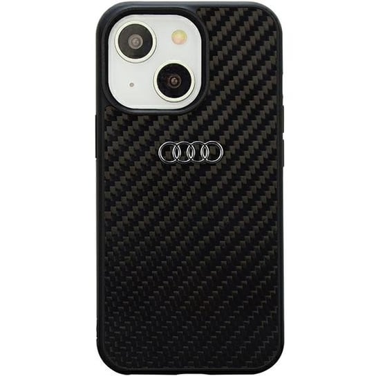 Audi Carbon Fiber etui obudowa do iPhone 14 6.1" czarny/black hardcase AU-TPUPCIP14-R8/D2-BK Audi