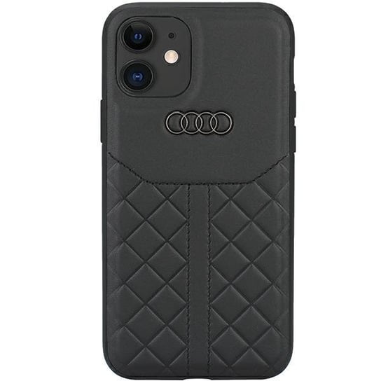 Audi Genuine Leather etui obudowa do iPhone 12/12 Pro 6.1" czarny/black hardcase AU-TPUPCIP12P-Q8/D1-BK Audi