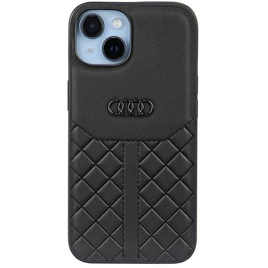 Audi Genuine Leather etui obudowa do iPhone 14 6.1" czarny/black hardcase AU-TPUPCIP14-Q8/D1-BK Audi