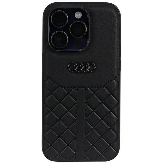 Audi Genuine Leather etui obudowa do iPhone 14 Pro 6.1" czarny/black hardcase AU-TPUPCIP14P-Q8/D1-BK Audi