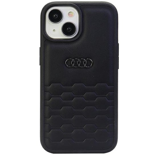 Audi Gt Synthetic Leather Iphone 15 6.1" Czarny/Black Hardcase Au-Tpupcip15-Gt/D2-Bk Audi