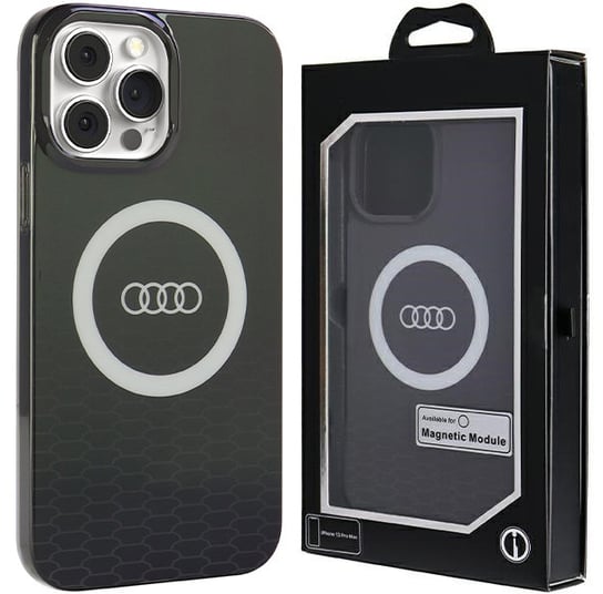 Audi IML Big Logo MagSafe Case iPhone 13 Pro Max 6.7" czarny/black hardcase AU-IMLMIP13PM-Q5/D2-BK Audi