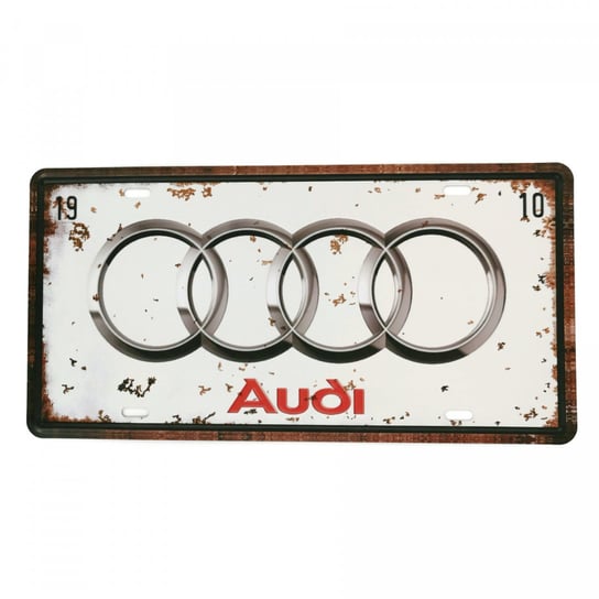 Audi Logo 4 Koła Tablica Metalowa Blacha Ozdobna Inna marka