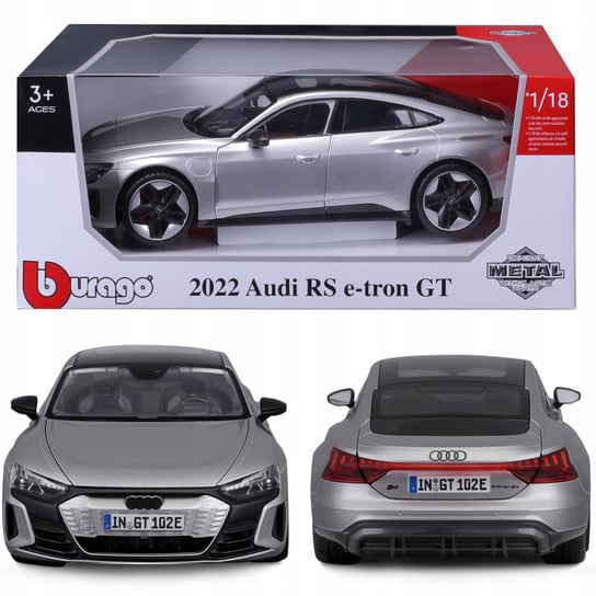 Audi Rs E-Tron Gt 2022 1:18 Bburago 18-11050 Srebrny Model Samochodu Bburago