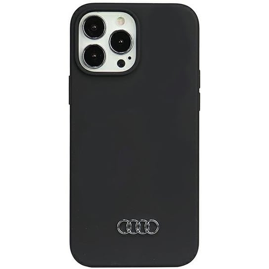 Audi Silicone Case etui obudowa do iPhone 13 Pro Max 6.7" czarny/black hardcase AU-LSRIP13PM-Q3/D1-BK Audi