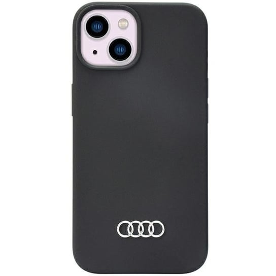 Audi Silicone Case etui obudowa do iPhone 14 6.1" czarny/black hardcase AU-LSRIP14-Q3/D1-BK Audi