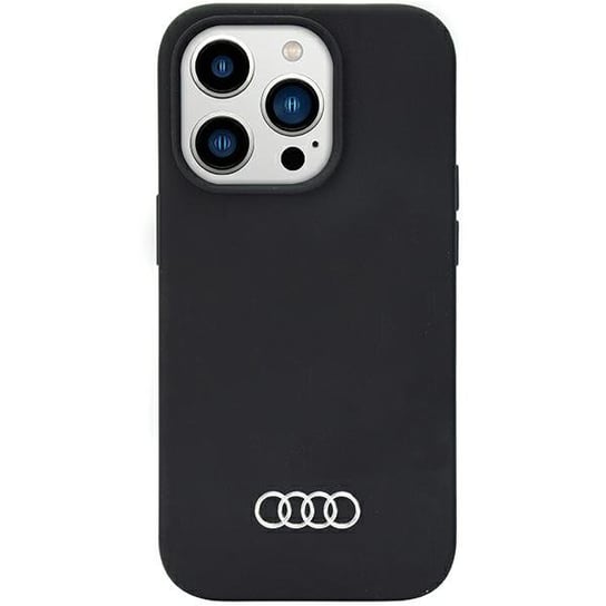 Audi Silicone Case etui obudowa do iPhone 14 Pro 6.1" czarny/black hardcase AU-LSRIP14P-Q3/D1-BK Audi