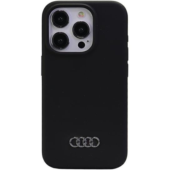 Audi Silicone Case Iphone 15 Pro 6.1" Czarny/Black Hardcase Au-Lsrip15P-Q3/D1-Bk Audi