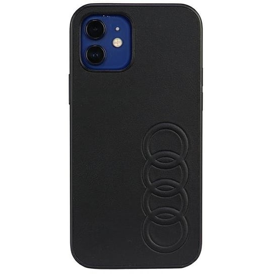 Audi Synthetic Leather etui obudowa do iPhone 12/12 Pro 6.1" czarny/black hardcase AU-TPUPCIP12P-TT/D1-BK Audi