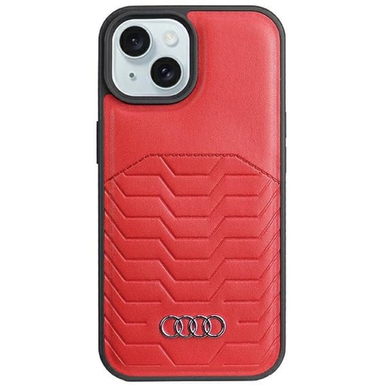 Audi Synthetic Leather MagSafe iPhone 15 / 14 / 13 6.1" czerwony/red hardcase AU-TPUPCMIP15-GT/D3-RD Inna marka