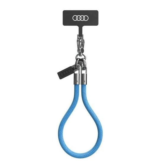 Audi uniwersalna smycz do telefonu 28cm 8mm niebieski/blue AU-HSL8-R8/D1-BE pod etui pokrowiec case obudowę smyczka na nadgarstek Inna marka