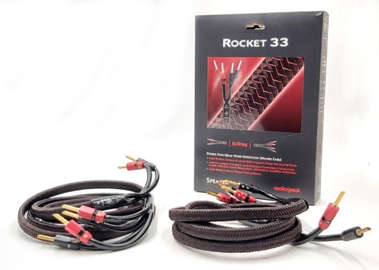 Audioquest Rocket 33 Sbw Zestaw Kabli Głośnikowych 2,0 M Single Bi Wire Złote Banany AudioQuest