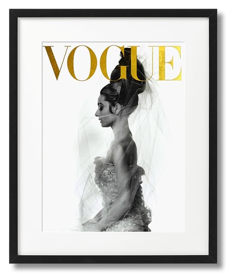 Audrey Hepburn W Welonie  - Plakat Vogue, Okładka Czarno-Biała DEKORAMA