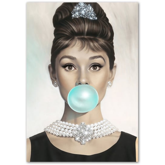 Audrey Hepburn z balonem duży plakat  70x100 DEKORAMA
