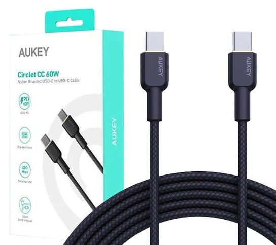 AUKEY CB-NCC1 KABEL USB-C QC PD 1M 3A 60W NYLON Inna marka