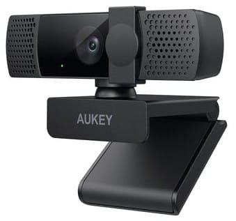 AUKEY PC-LM7 Kamera internetowa USB | Full HD 1920x1080 | 30fps | mikrofony stereo z redukcja hałasu | osłona obiektywu Aukey