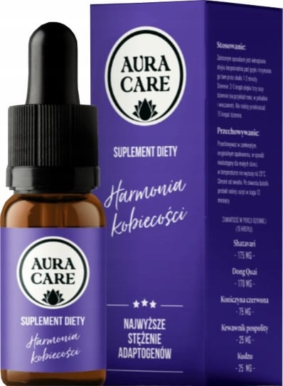 Aura Care, Adaptogeny Harmonia Kobiescości, Menopauza Lepszy Sen, 10ml Inna marka