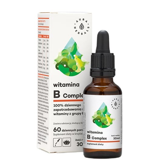 Aura Herbals, Witamina B Complex, Suplement diety, 30ml Aura Herbals