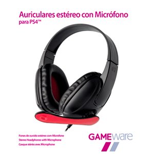 Aurculares Negros Estéreo z Micrófono GAMEware - Aurculares Gaming Game Technologies