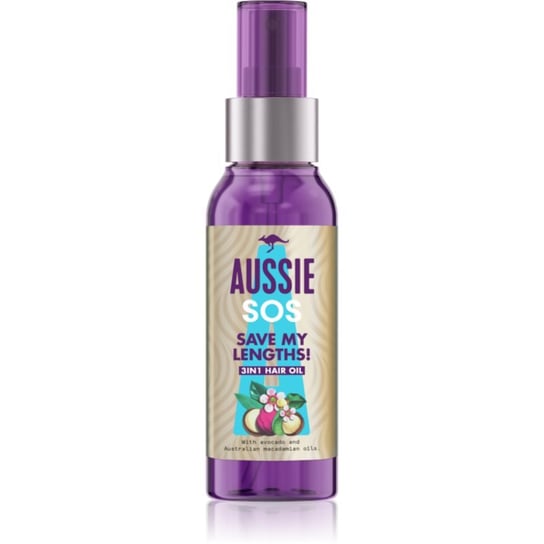 Aussie, Sos Save My Lengths! 3in1 Hair Oil, Odżywczy Olejek Do Włosów, 100 ml Aussie