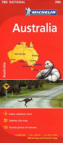 Australia. Mapa 1:4 000 000 Michelin Travel Publications